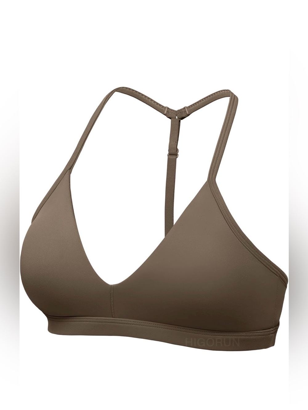 NWOT T-Back Sports Bra in Coffee Brown